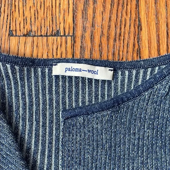 Paloma Wool Blue Ribbed Cardigan - Picture 2 of 7